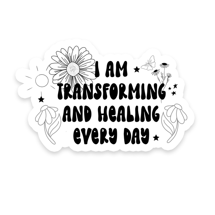 I am Transforming Mental Health Vinyl Sticker | 3.5": No